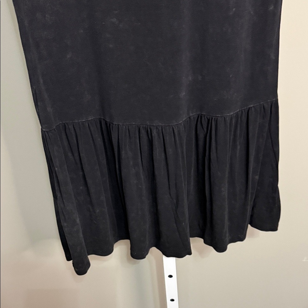 POL Black Acid Washed Short Sleeve Women's Dress Small Boho Coastal Casual - Picture 4 of 8